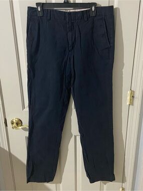Banana Republic Navy Men's Aiden Chinos - Straight Cut